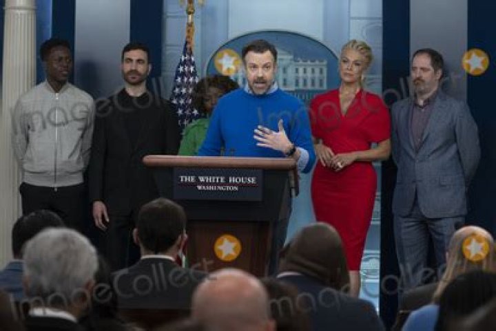 bitchy | Cast Members Of ‘Ted Lasso’ Appear In White House Briefing Room