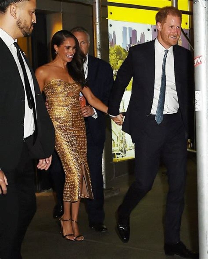 Duchess Meghan wore gold Johanna Ortiz to the Women of Vision Awards