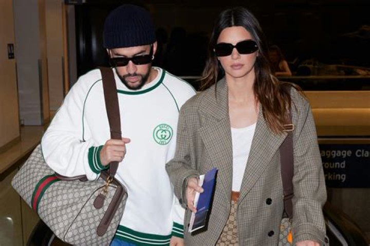 “Kendall Jenner & Bad Bunny sat together at the Gucci show in Milan” links