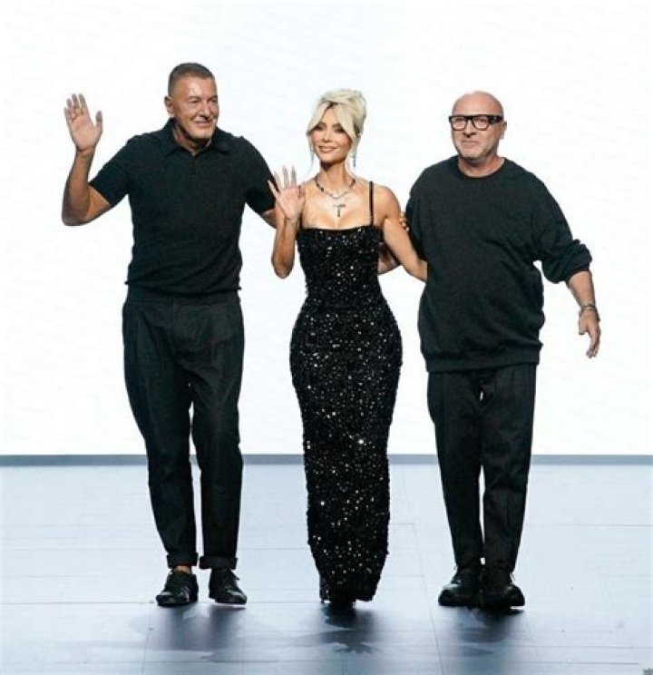 Kim Kardashian walked the Dolce & Gabbana runway during Milan Fashion Week