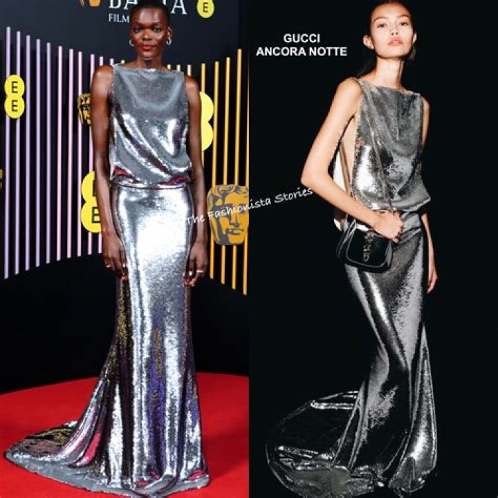 Sheila Atim wore silver Gucci to the BAFTAs: liquid perfection?