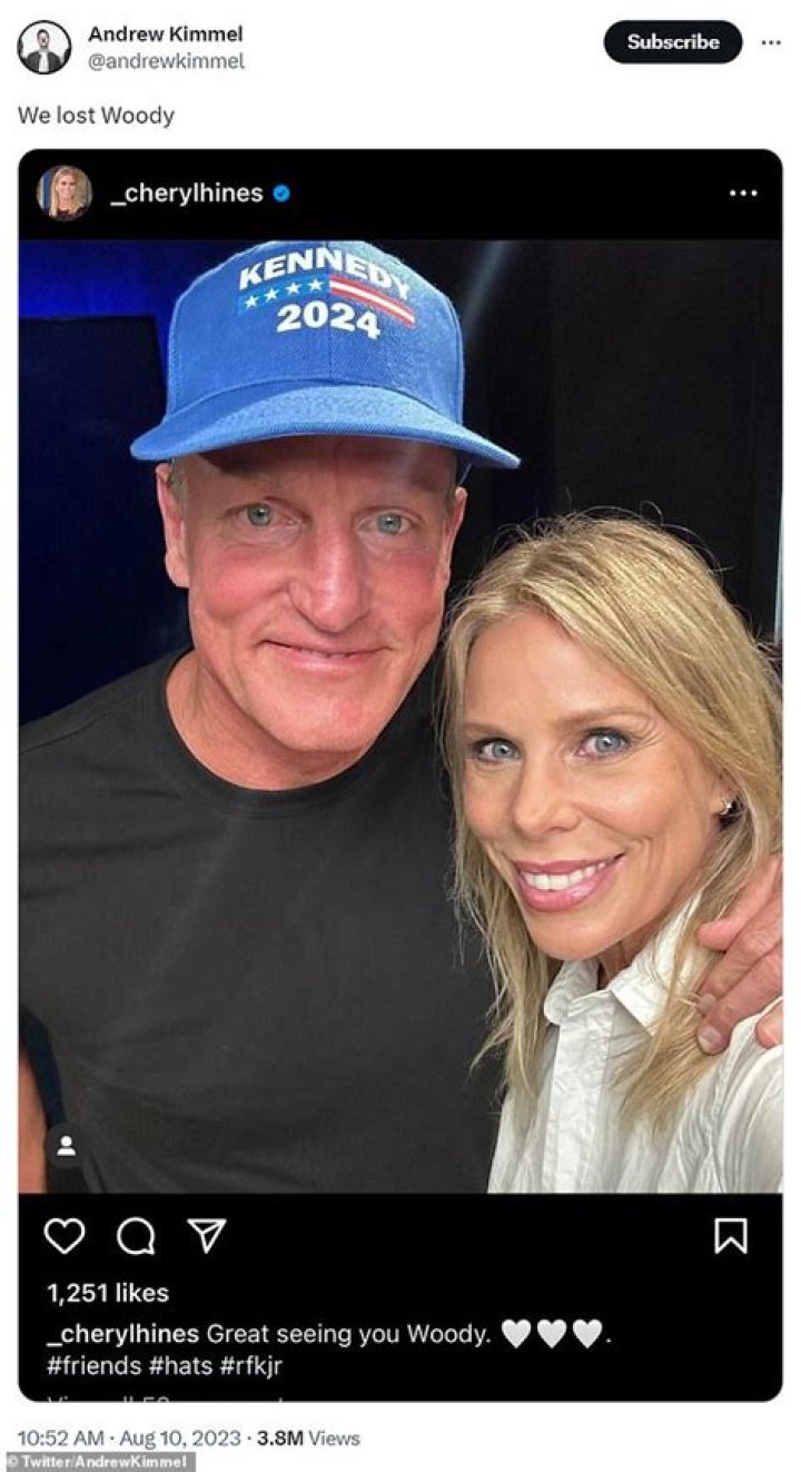 Woody Harrelson, noted anti-vaxxer, appears to endorse Robert Kennedy Jr.