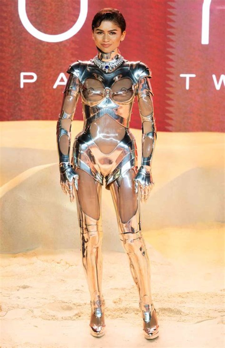 Zendaya wore two Mugler looks to the London ‘Dune 2’ premiere: robot diva?